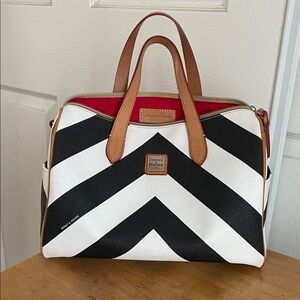 Dooney & Bourke Black and White Chevron Bag
